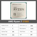 AMD Ryzen 7 5700x + cupón de vendedor