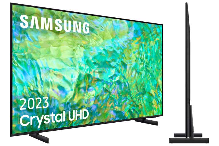 TV LED 50" Samsung TU50CU8000KXXC, Diseo AirSlim, Crystal UHD 4K, Samsung Gaming Hub, Smart TV powered by Tizen, Negro