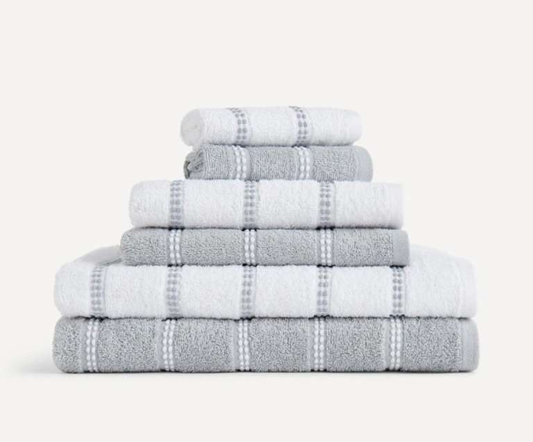 Juego de 6 toallas algodón 450 gr/m2 Ribeira Basics El Corte Inglés (3 colores a elegir)