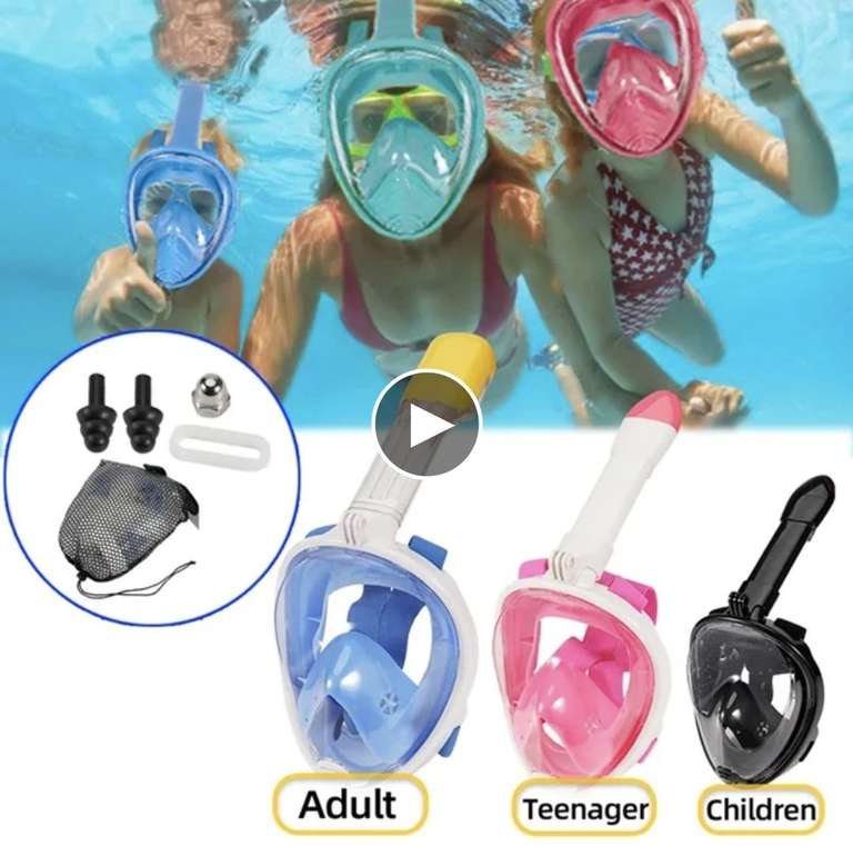 Máscara de natación para niños y adultos, respirador de buceo ( nuevo usuario)