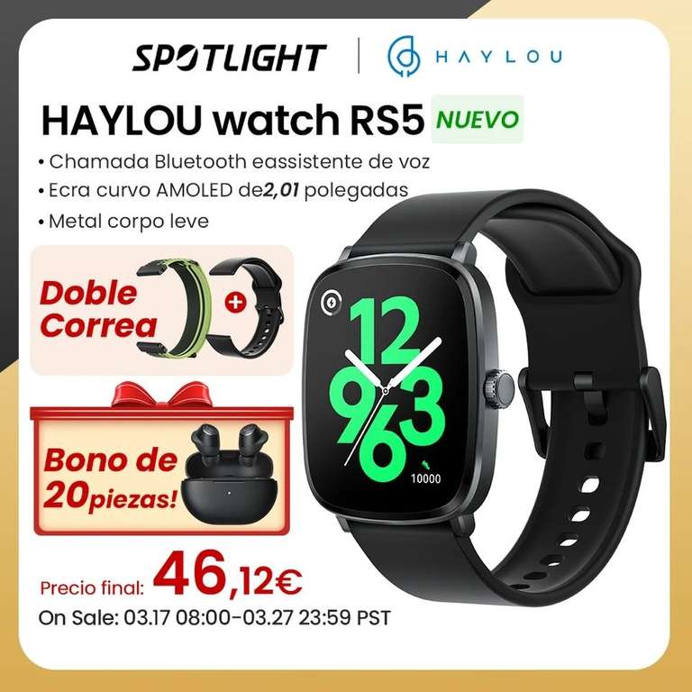 HAYLOU Watch RS5 Smartwatch - Innovación en tu Muñeca