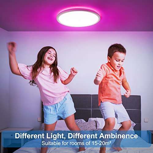 Plafón LED Techo RGB Regulable con Mando