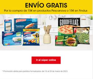 Envio GRATIS en productos Pescanova o Findus x compra 15€