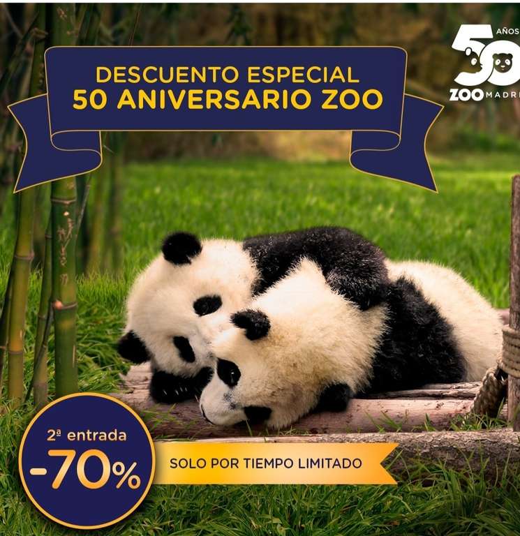 70% de descuento en la compra de tu segunda entrada al Zoo Aquarium de Madrid