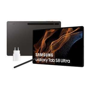 Samsung Galaxy Tab S8 Ultra con cargador – Tablet de 14,6" (8GB RAM, 128GB Almacenamiento, Wifi, Android 12) Negra - Versión española