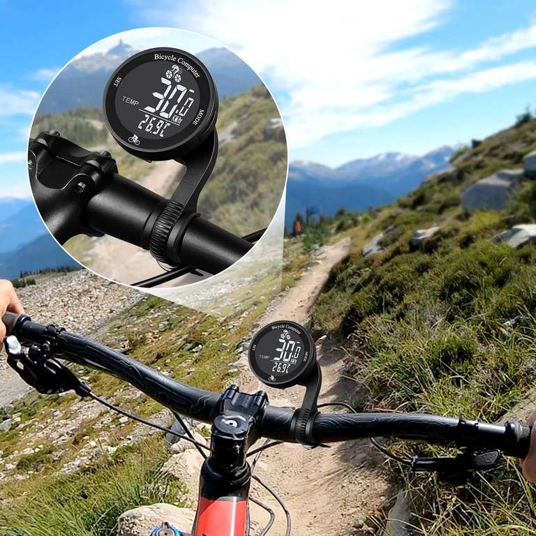 Odómetro inalámbrico para bicicleta de montaña, velocímetro multifuncional  con pantalla LCD, resistente al agua » Chollometro
