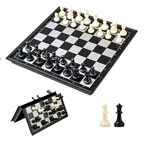 Tablero Ajedrez Magnético,Juego de ajedrez Plegable de 19 cm × 19,5 cm