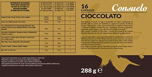 Consuelo, Cioccolato,cápsulas compatibles con cafetera Dolce Gusto, 96 unidades (16x6) (compra recurrente)