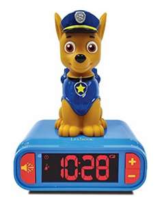 Reloj Despertador La Patrulla Canina de Chase con Pantalla LCD Digital y luz de Noche integrada