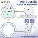 Airlab Grande 100x100 CM Inflable Alfombra de Agua para Bebes, Colchoneta Acuatica Sensorial