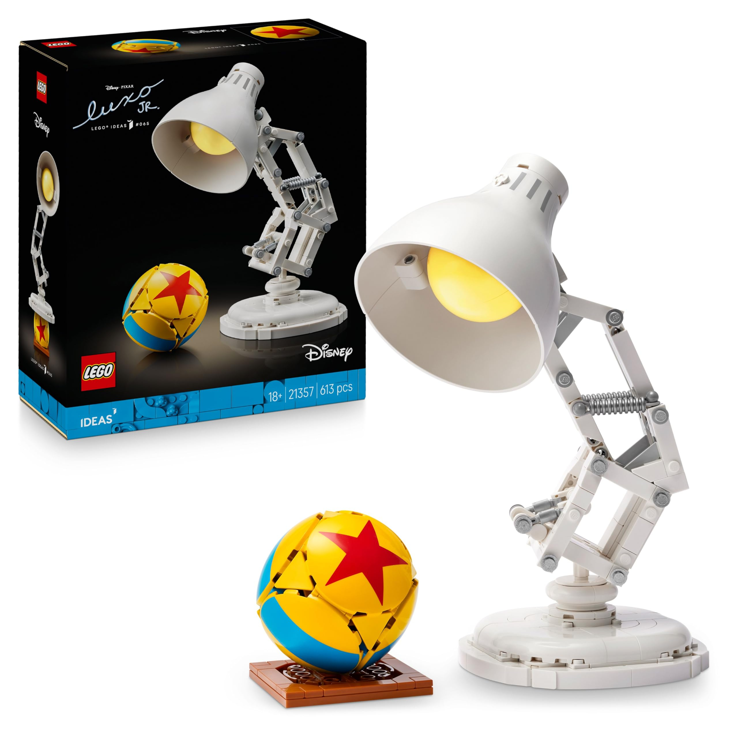 LEGO Ideas Disney Pixar Luxo Jr. - Maqueta para Adultos de Película con Referencias a Toy Story, Ratatouille, Monstruos S.A. y Más