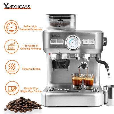 Cafetera Eléctrica Maker Espresso profesional de con molinillo de café 20 bar