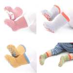 5 Pares calcetines antideslizantes para niñ@s, 1 a 3 años, algodón (3 a 5 años --> 3,99€)