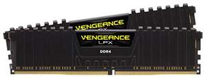 RAM DDR4 16GB 2x8GB Corsair VENGEANCE LPX 16GB, 2x8GB, DDR4 3200MHz C16 Módulos de Memoria de Alto Rendimiento, Negro