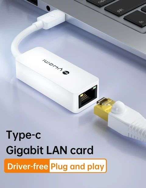 Tarjeta de red YHEMI MC802 USB-C Gigabit