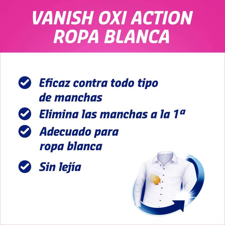 Quitamanchas Oxi Action para ropa blanca spray 750 ml · VANISH ·  Supermercado El Corte Inglés El Corte Inglés