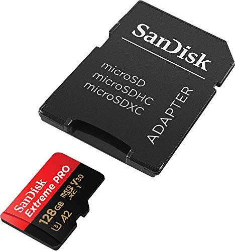 SanDisk 128 GB Extreme Pro Tarjeta de Memoria microSDXC + Adaptador SD + RescuePRO Deluxe