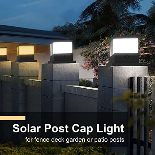 4 Luces solares LED para Postes NATPOW