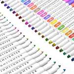 EooUooIP Subrayadores, Marcadores Fluorescentes con Multicolor, con puntas biseladas finas y anchas (1Set-25 piezas-Surtidos)