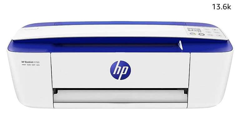 HP DeskJet 3760 T8X19B, Impresora Multifunción A4, Imprime, Escanea y Copia, Wi-Fi, USB 2.0, HP Smart App +4 Meses del Servicio Instant Ink