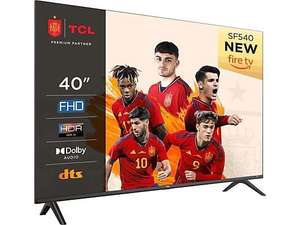 TV DLED 40" - TCL 40SF540, Fire TV, Full-HD, Procesador cuatro nucleos, HDR10, Dolby audio, Negro