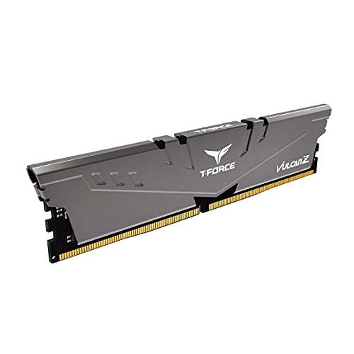 TEAMGROUP Team T-Force Vulcan Z DDR4 Gaming Memory, 2 x 8 GB, 3200 MHz, 288 Pin DIMM, Grey