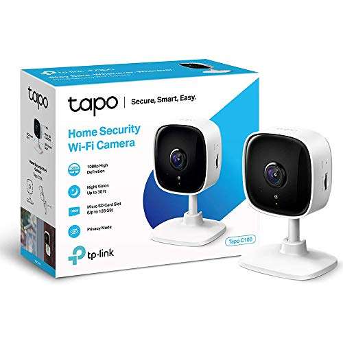 TP-Link TAPO 1080P Cámara Vigilancia WiFi, Visión Nocturna, Detección de Movimiento, Audio Bidireccional, Compatible con Alexa