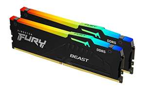 Kingston Fury Beast DDR5 RGB 16GB (2x8GB) 5200MT/s DDR5 CL40 DIMM Memoria gamer para Ordenadores de sobremesa Kit de 2