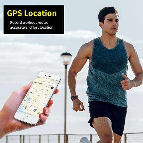 Smartwatch Fitness con Gps, Pantalla Tátil y monitor del Ritmo Cardíaco.
