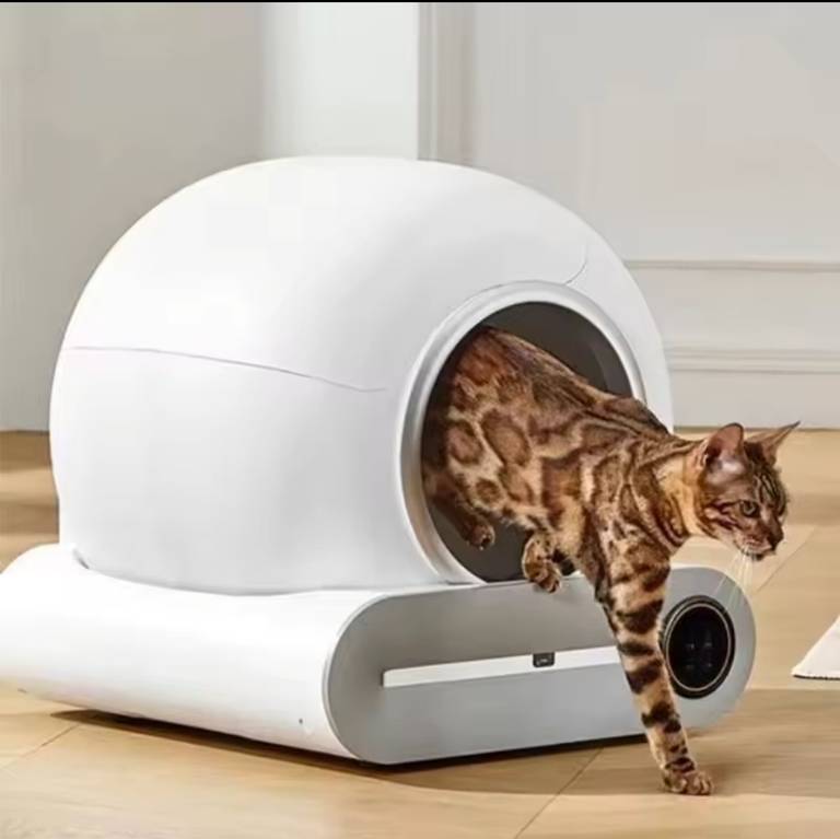 Caja de arena inteligente para gatos, completamente automática, gran capacidad, semicerrada, inodoro