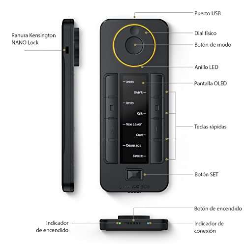 Mando Xencelabs Quick Keys 40 Teclas de Acceso Directo Pantalla OLED negro (tb en Amazon por 75,89€)