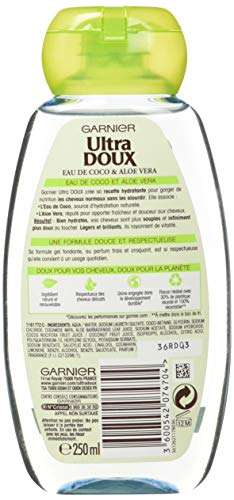 Garnier Ultra doux Shampooing Eau de coco/Aloe Vera 250ml