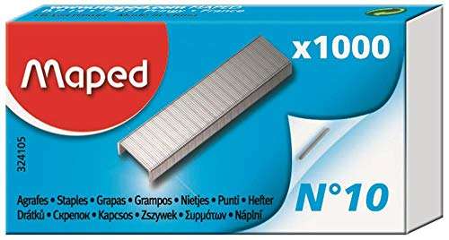 1000x Grapas nº 10 en Caja Compacta MAPED - [Compra Min. 3UDS]
