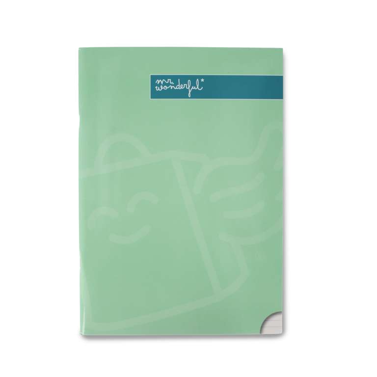 Mr. Wonderful - Libreta A4 Hojas Rayas Pautada - 48 páginas - Disponible en varios colores