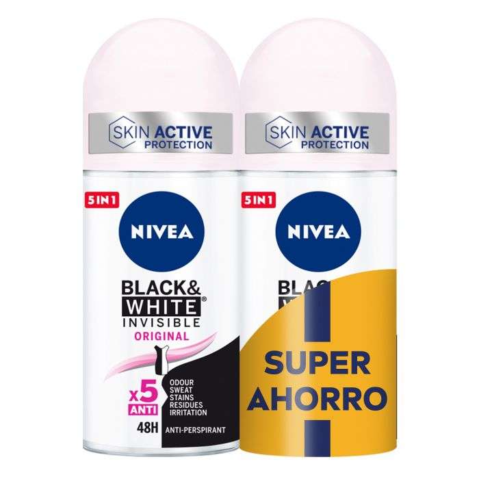 Nivea - Desodorantes en crema - Desodorante Black & White Invisible Original Duplo Ahorro