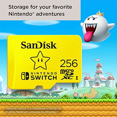 SanDisk 256GB microSDXC UHS-I Tarjeta para Nintendo Switch - Producto con Licencia de Nintendo