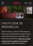 HASTA 200€ DE REEMBOLSO EN AEG
