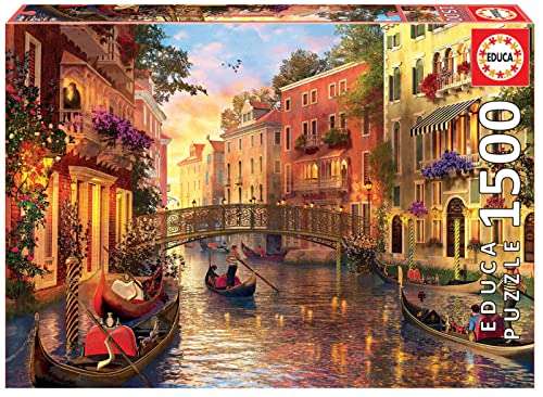Educa - Puzzle Atardecer en Venecia. Puzzle de 1500 Piezas. Medida aproximada una Vez montado: 85 x 60 cm.