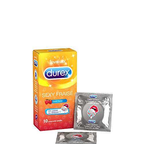 10 preservativos sabor fresa Durex