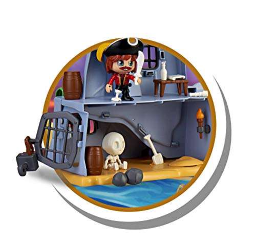 Pinypon Action- Isla Pirata del Capitán Caimán con 2 Figuras