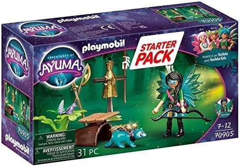 PLAYMOBIL Adventures of Ayuma 70905 Starter Pack Knight Fairy con mapache, Juguetes para niños a partir de 7 años
