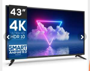 Smart TV 43 pulgadas Led 4K, televisor Android 9.0 - TD Systems K43DLG12US