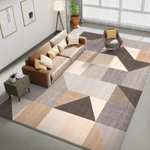 HOMFINE Alfombra Salon Moderna Marrón 120x170 cm (Esponja 10 mm)