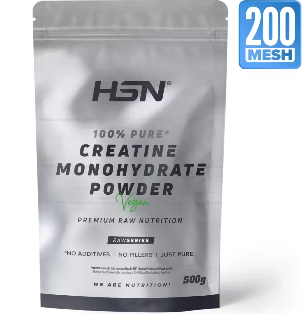Creatina Monohidrato 100% Pura 200 Mesh HSN RawSeries 500g por 6,73 € (6,53 € con Plan Ahorro).