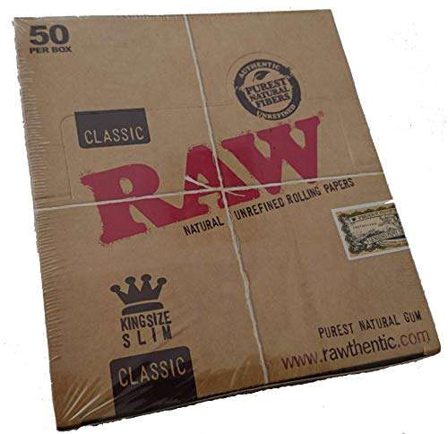 Papel de Fumar Raw Classic King Size Slim 50Und