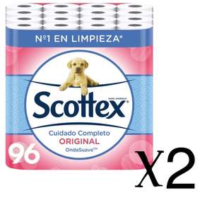 X2 Scottex Original Papel Higiénico 96 rollos, 6 packs de 16 rollos