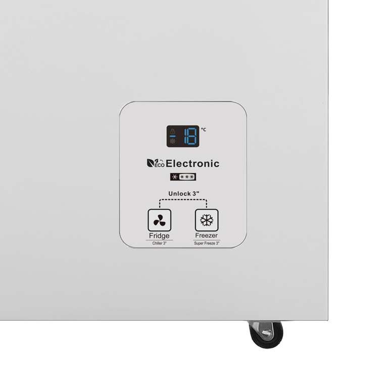 Arcón Congelador Horizontal, Inverter, Control Electrónico de Temperatura, con 420 L de Capacidad Neta, Silencioso 40 dBA, Color Blanco