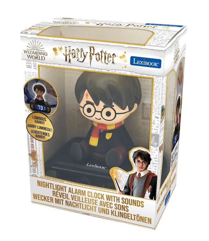LEXIBOOK Despertador Harry Potter con Pantalla LCD Digital y luz de Noche