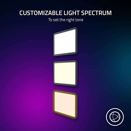 Foco Razer Chroma RGB para Streaming (Todo en uno, Espectro de luz Personalizable, Iluminación interactiva) Chroma