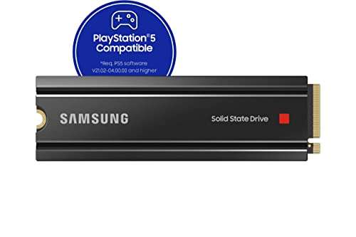 Samsung 980 Pro 1TB NVMe M.2 (2280), SSD Interno con disipador para Consola de Videojuegos, multicolour (MZ-V8P1T0)